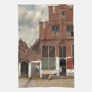 The Little Street by Johannes Vermeer Tea Towel
