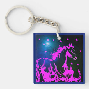 The little sweet pony,pink key ring