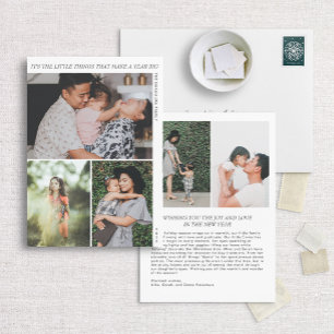 The Little Things Modern Minimalist New Year Holiday Card