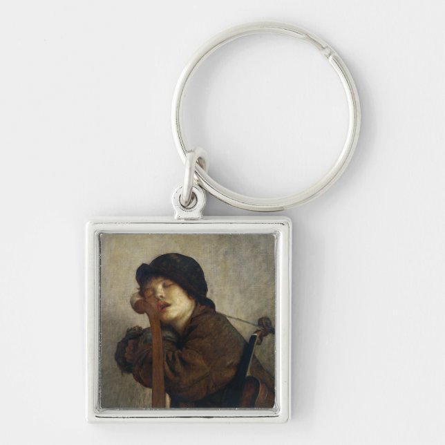 The Little Violinist Sleeping, 1883 Key Ring (Front)