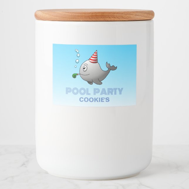 The Little Whale's Pool Party Food Label (Front)