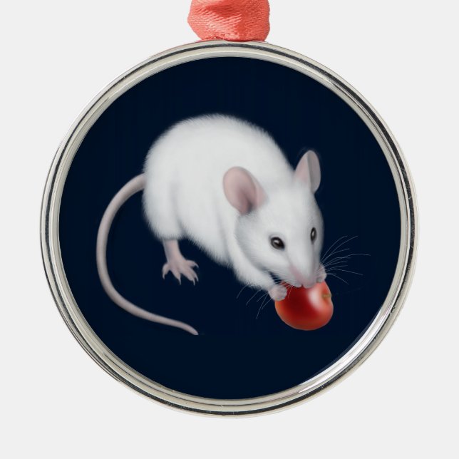The Little White Mouse Ornament (Front)
