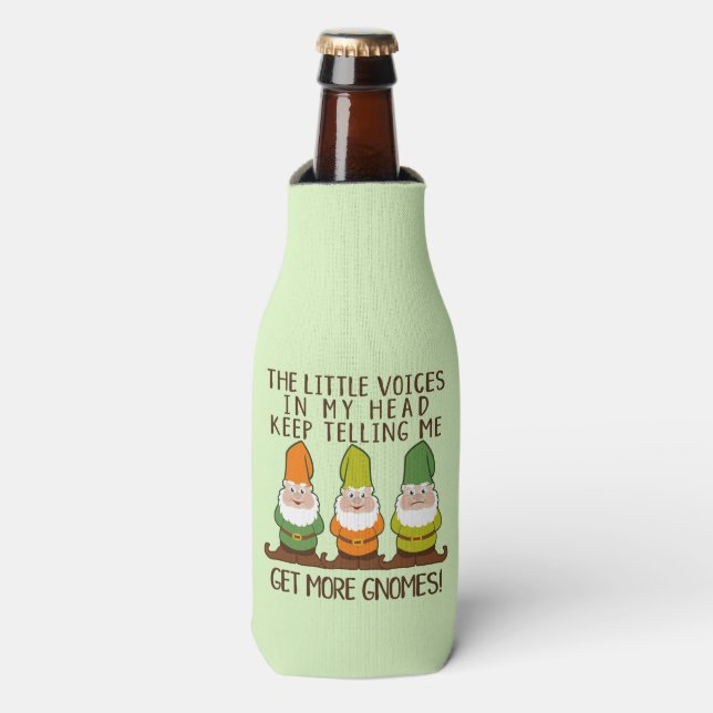 The Littles Voices Get More Gnomes Bottle Cooler (Bottle Front)