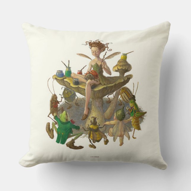 “The Littlest Artist” Throw Pillow (Front)
