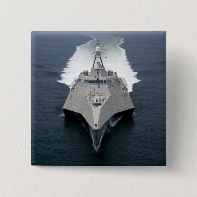 The littoral combat ship Independence 15 Cm Square Badge (Front)