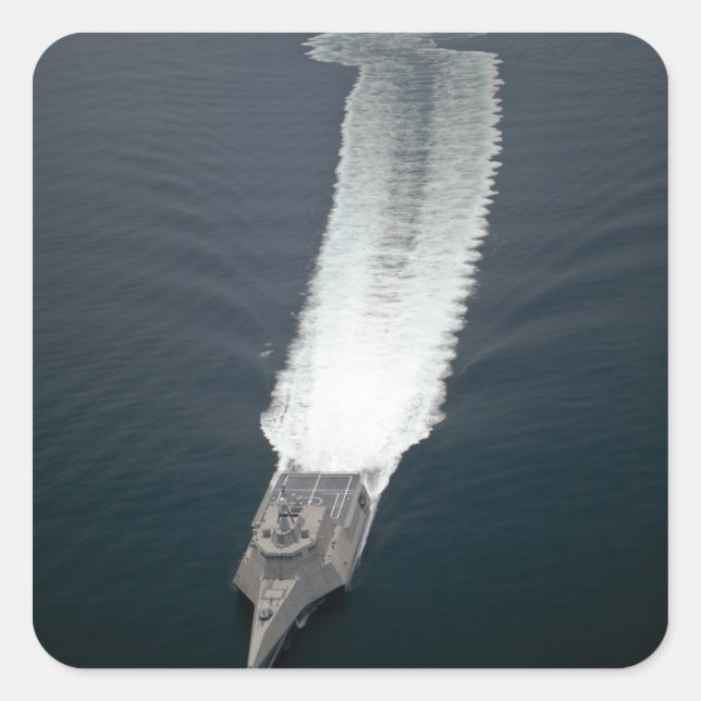 The littoral combat ship Independence 2 Square Sticker (Front)