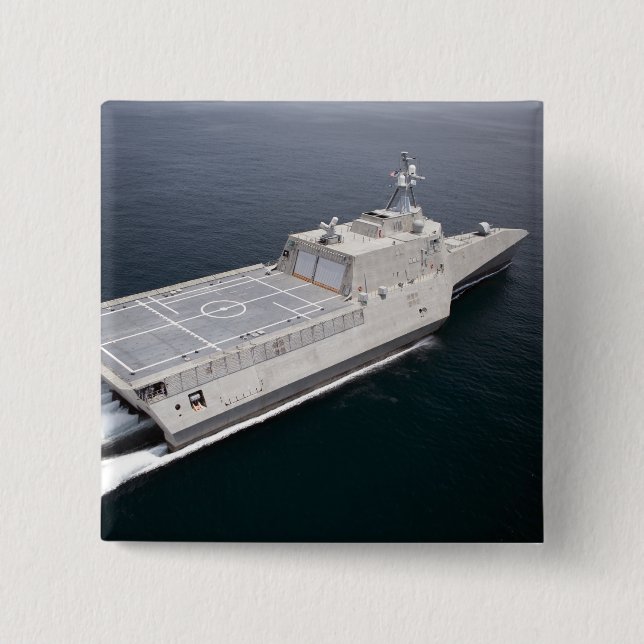 The littoral combat ship Independence 3 15 Cm Square Badge (Front)
