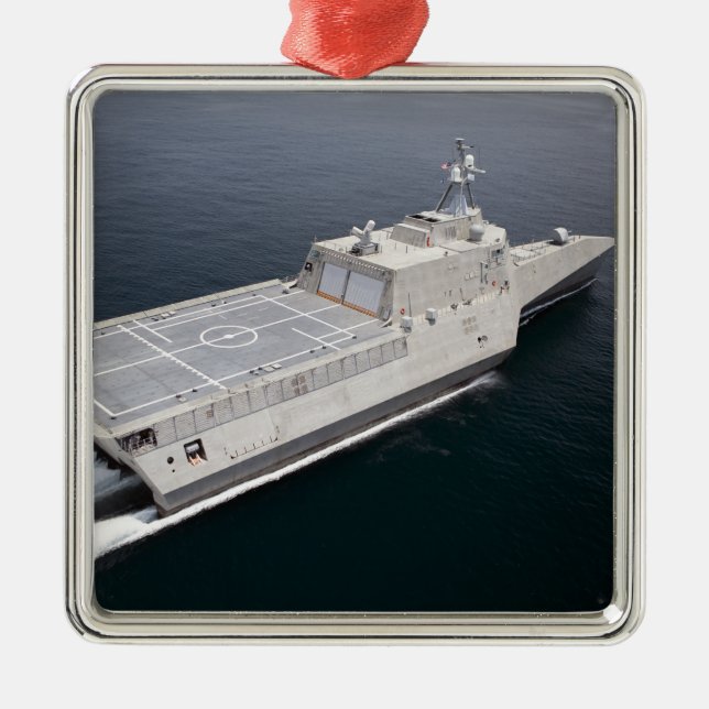 The littoral combat ship Independence 3 Metal Tree Decoration (Front)