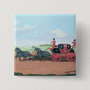 The Liverpool and London Royal Mail Coach, 1812 15 Cm Square Badge