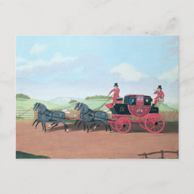 The Liverpool and London Royal Mail Coach, 1812 Postcard (Front)
