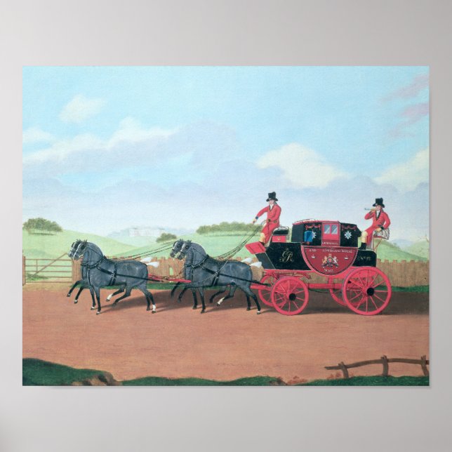 The Liverpool and London Royal Mail Coach, 1812 Poster (Front)