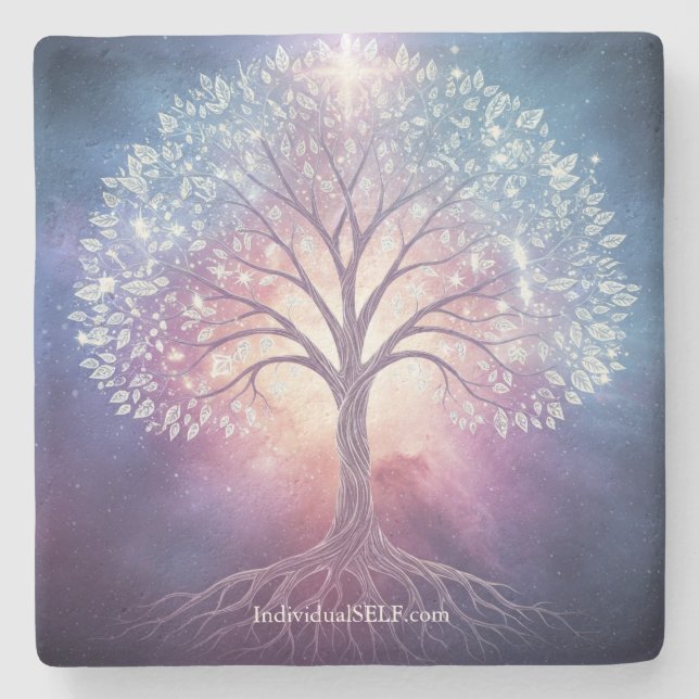 The Living Blueprint Stone Coaster (Front)