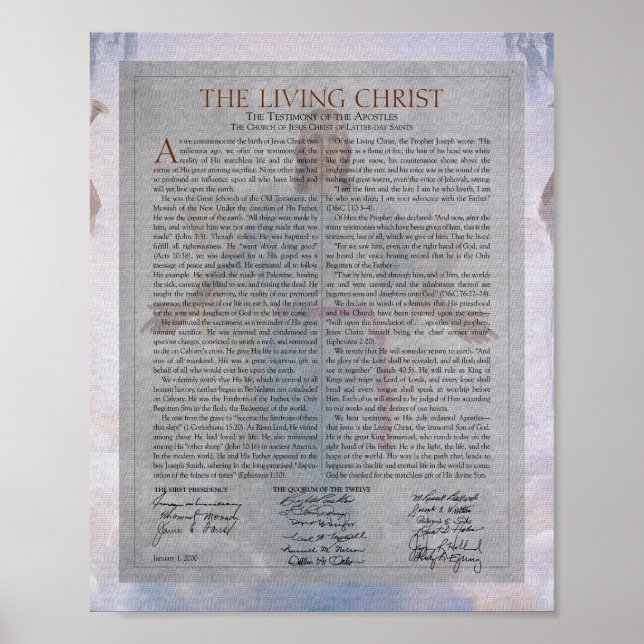 "The Living Christ" Painting Series Document Poster (Front)