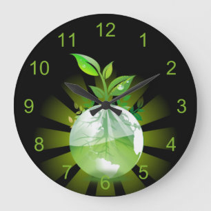 The Living Earth Large Clock