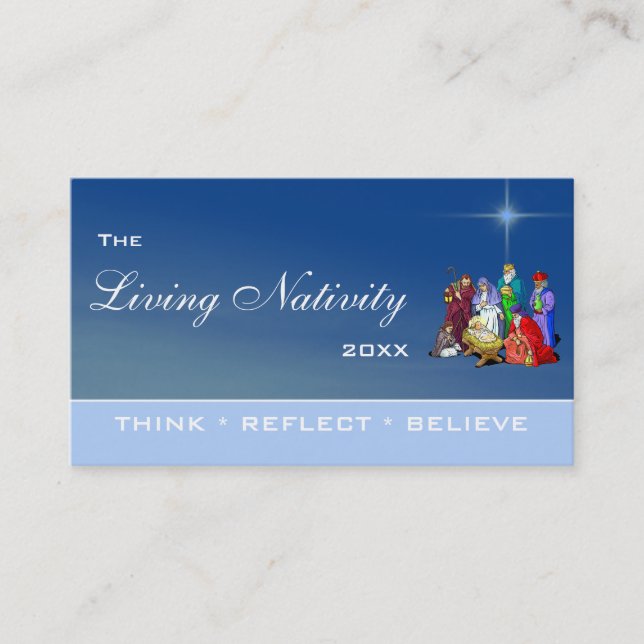 The Living Nativity Business Card (Front)