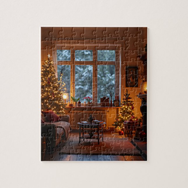 the living room of Christmas Jigsaw Puzzle (Vertical)