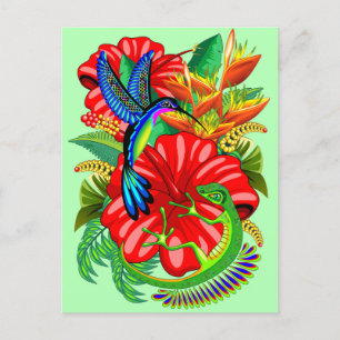 The Lizard and the Hummingbird  Postcard