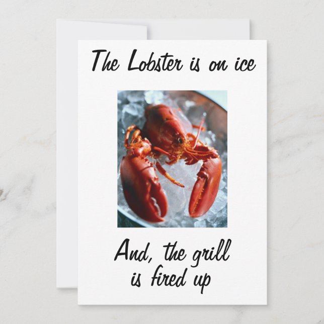 THE LOBSTER IS ON ICE INVITATION (Front)