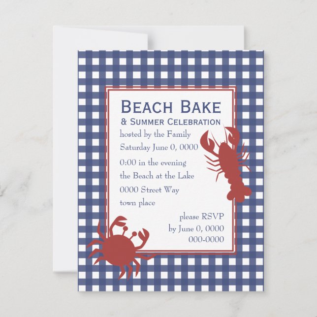 the Lobster & the Crab Invitation (Front)