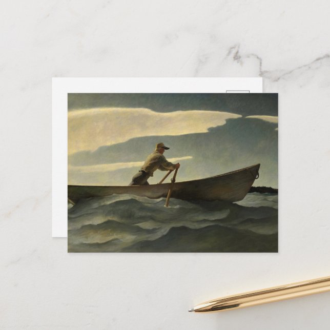 The Lobsterman, The Doryman by N. C. Wyeth Postcard (Front/Back In Situ)