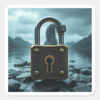 The Lock Ness Monster Square Sticker