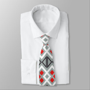 The Lodge Grey Red Tie