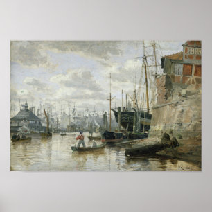 The Log Cabin at Hamburg Harbour, 1848 Poster