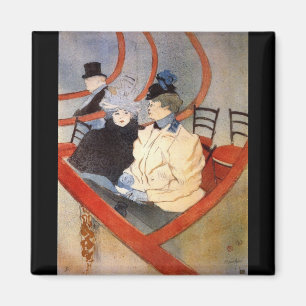 The loge 2 by Toulouse-Lautrec Magnet