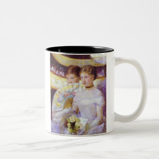 The Loge, Mary Cassatt Two-Tone Coffee Mug (Right)