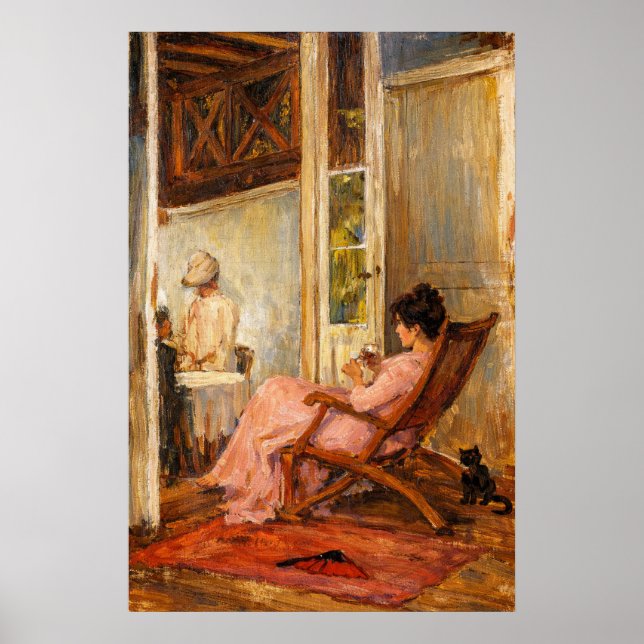 The Loggia by John William Waterhouse Poster (Front)