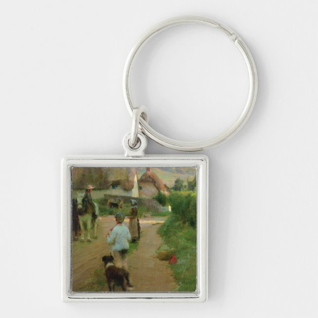 The Loiterers, 1888 (oil on canvas) Key Ring (Front)