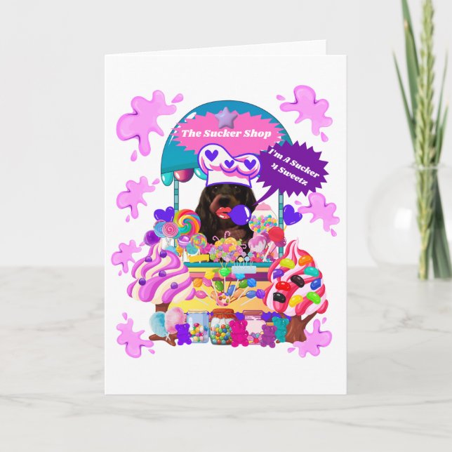 The Lollipop & Candy Shop Greeting Card (Front)