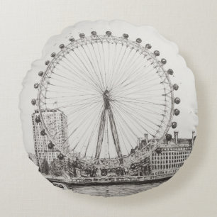 The London Eye 30/10/2006 Round Cushion