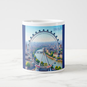 The London Eye, a Panoramic View of the City Large Coffee Mug