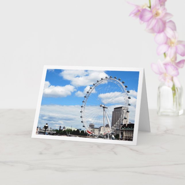The London Eye Ferris wheel, London, England Card (Orchid)