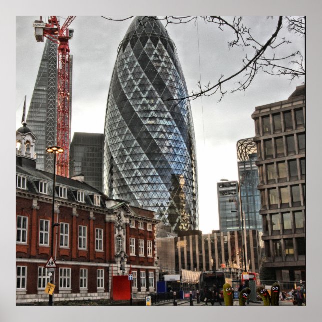 The London Gherkins Poster (Front)
