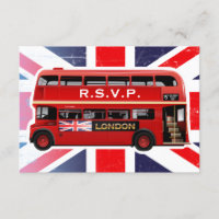 The London Red Bus - RSVP Cards