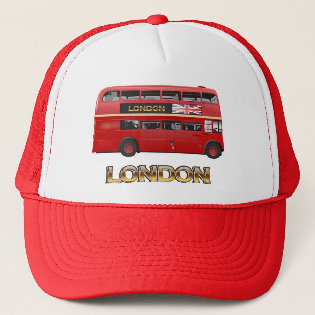 The London Red Bus Trucker Hat (Front)