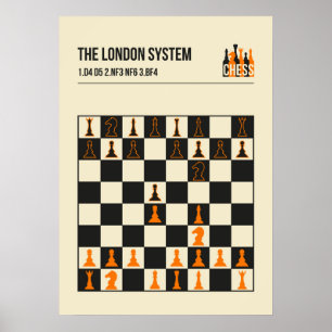 The London System Chess Illustration Poster
