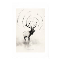 The Lone Elk Wilderness Wall Art Print