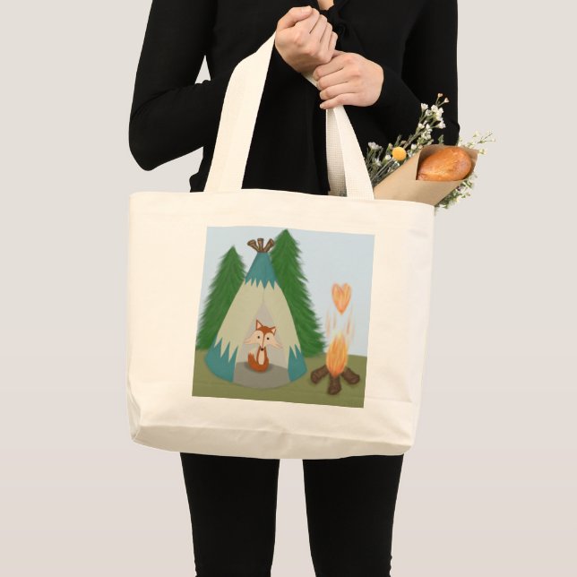 The Lone Fox Large Tote Bag (Front (Product))