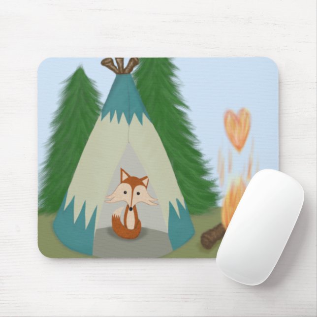 The Lone Fox Mouse Mat (With Mouse)