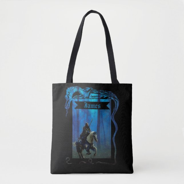 The Lone Knight: A Journey Through the Mist Tote Bag (Front)