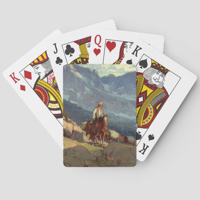 “The Lone Packer” Western Art by Edgar Payne Playing Cards (Back)