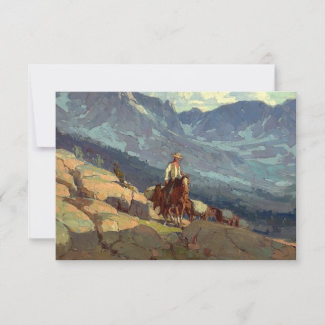 “The Lone Packer” Western Art by Edgar Payne Thank You Card (Front)