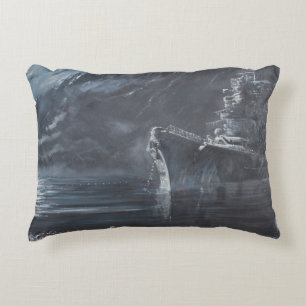The Lone Queen Of The North Tirpitz Norway1944 Decorative Cushion