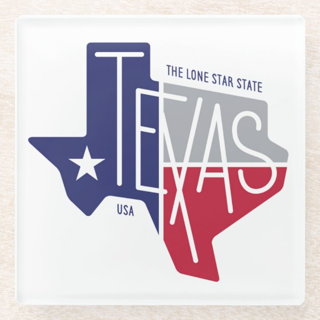The Lone Star State Glass Coaster (Front)