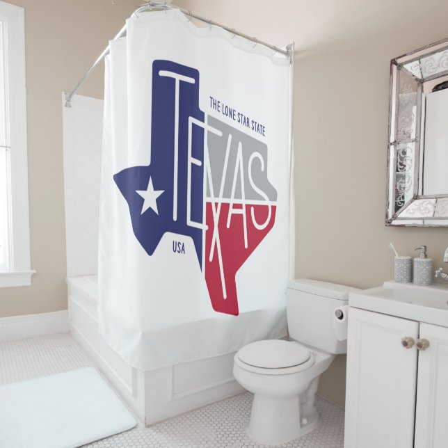 The Lone Star State Shower Curtain (In Situ)
