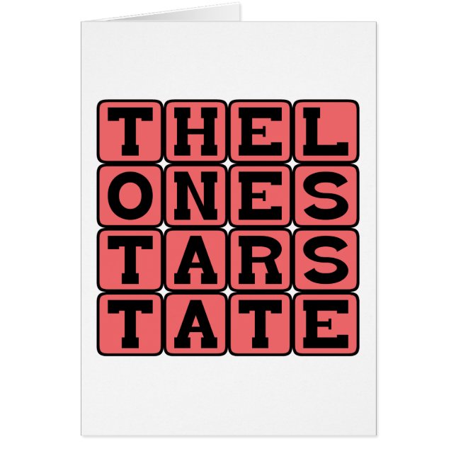 The Lone Star State, Texas Nickname (Front)