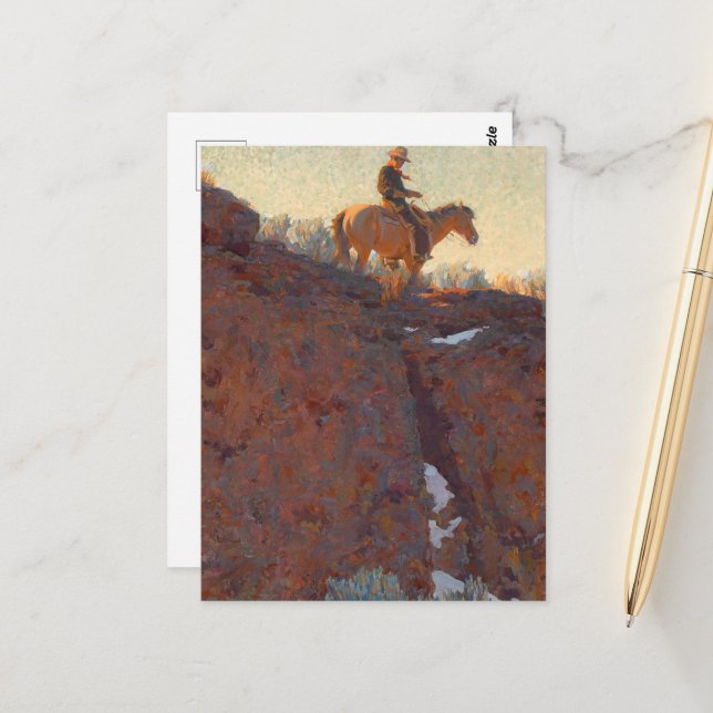 The lone trail by Maynard Dixon Postcard (Front/Back In Situ)